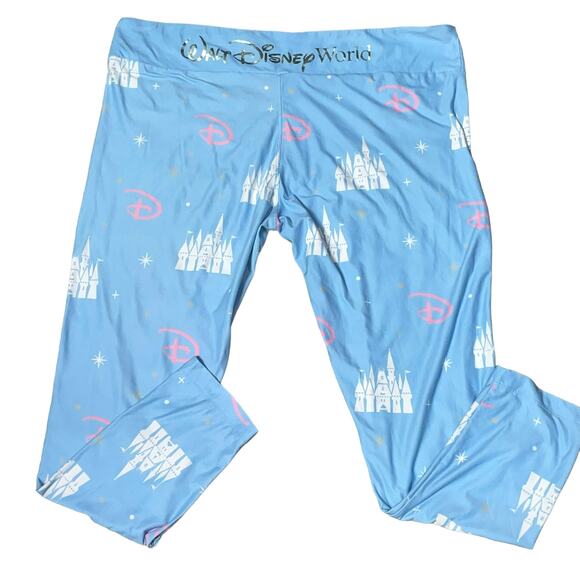 Cinderella Castle Leggings Sz 1X Lounge Walt Disney World Pant Sleep Pajama Pant - Picture 9 of 12